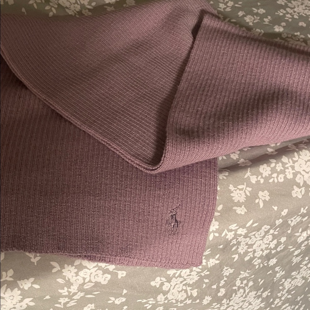 Ralph Lauren Blue Label Purple Scarf Wool Dry Clean Mint condition
